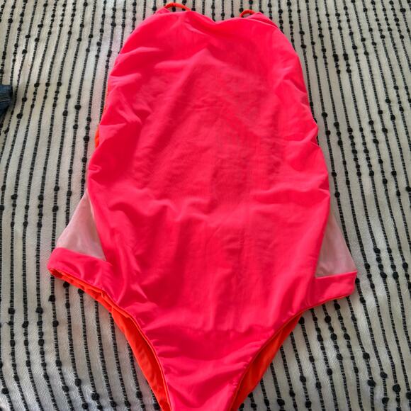 FELLA x FP Eyes On Me Mad Max One Piece Swimsuit Electric Coral Orange Medium - Picture 7 of 7